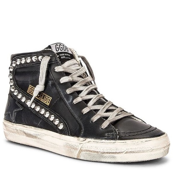 💕x3HP💕Golden Goose Silver and Pink Glitter Slide women’s high top  Sneakers - Picture 1 of 9